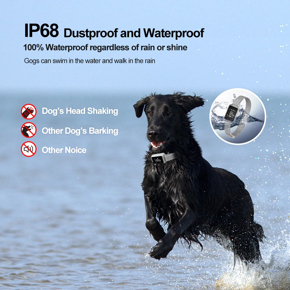 Private Label Automatic/Fixed No Bark Collar Dog Barking Device Shock Dog Collar Barking Deterrents