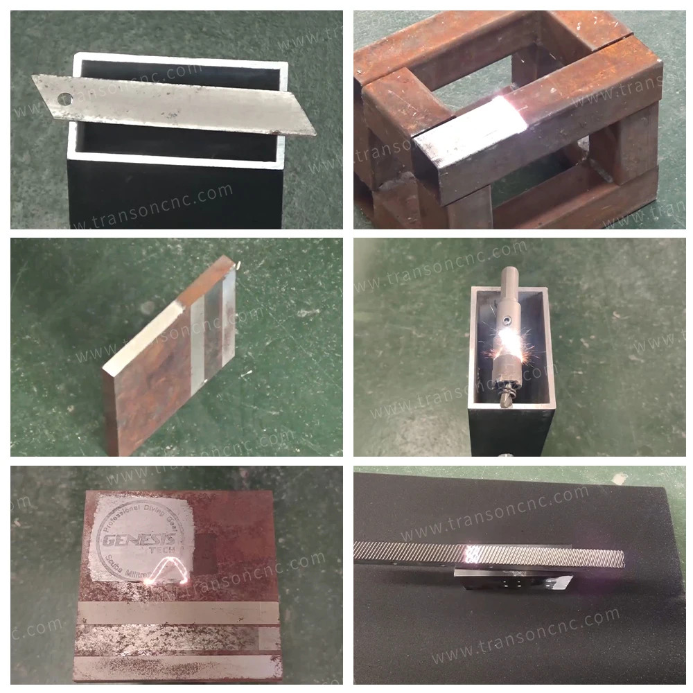 Transon мини металлическая машина для удаления ржавчины, волоконный лазер, чистящая машина 100 Вт Raycus, низкая цена для продажи