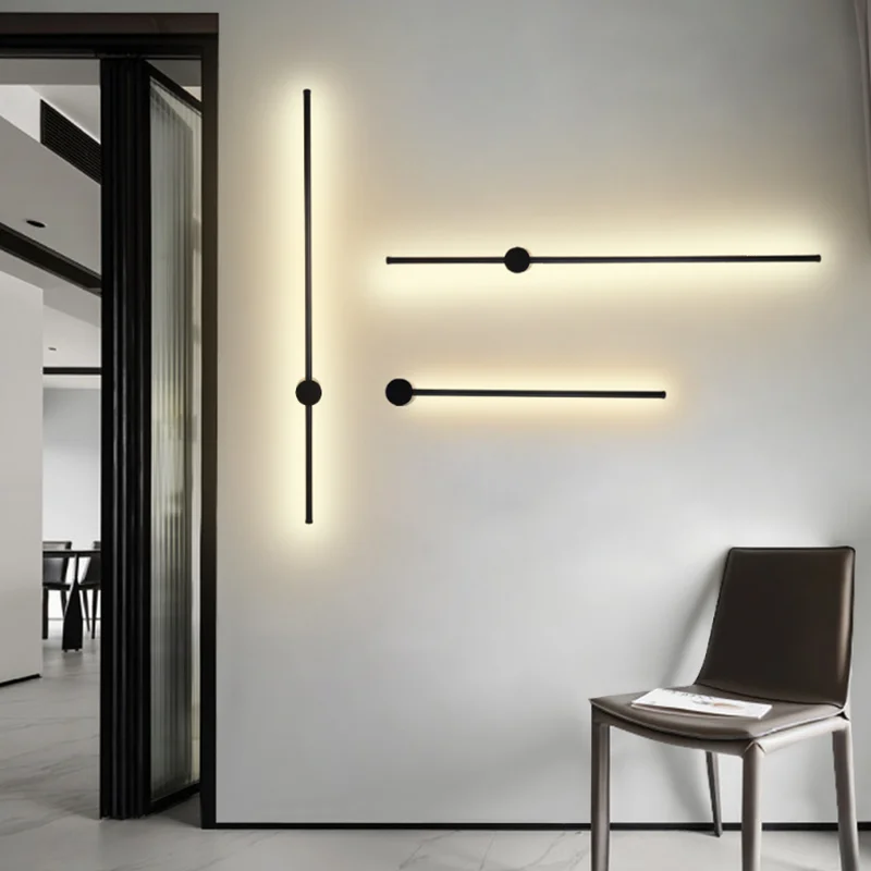 2021 hot sale Nordic Minimalist Wall Light Modern Creative LED long line  wall light
