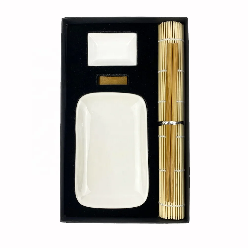 Dinnerware Sets Wholesale  Fine Porcelain Customized  White Plate Dinnerware Set With Chopsticks