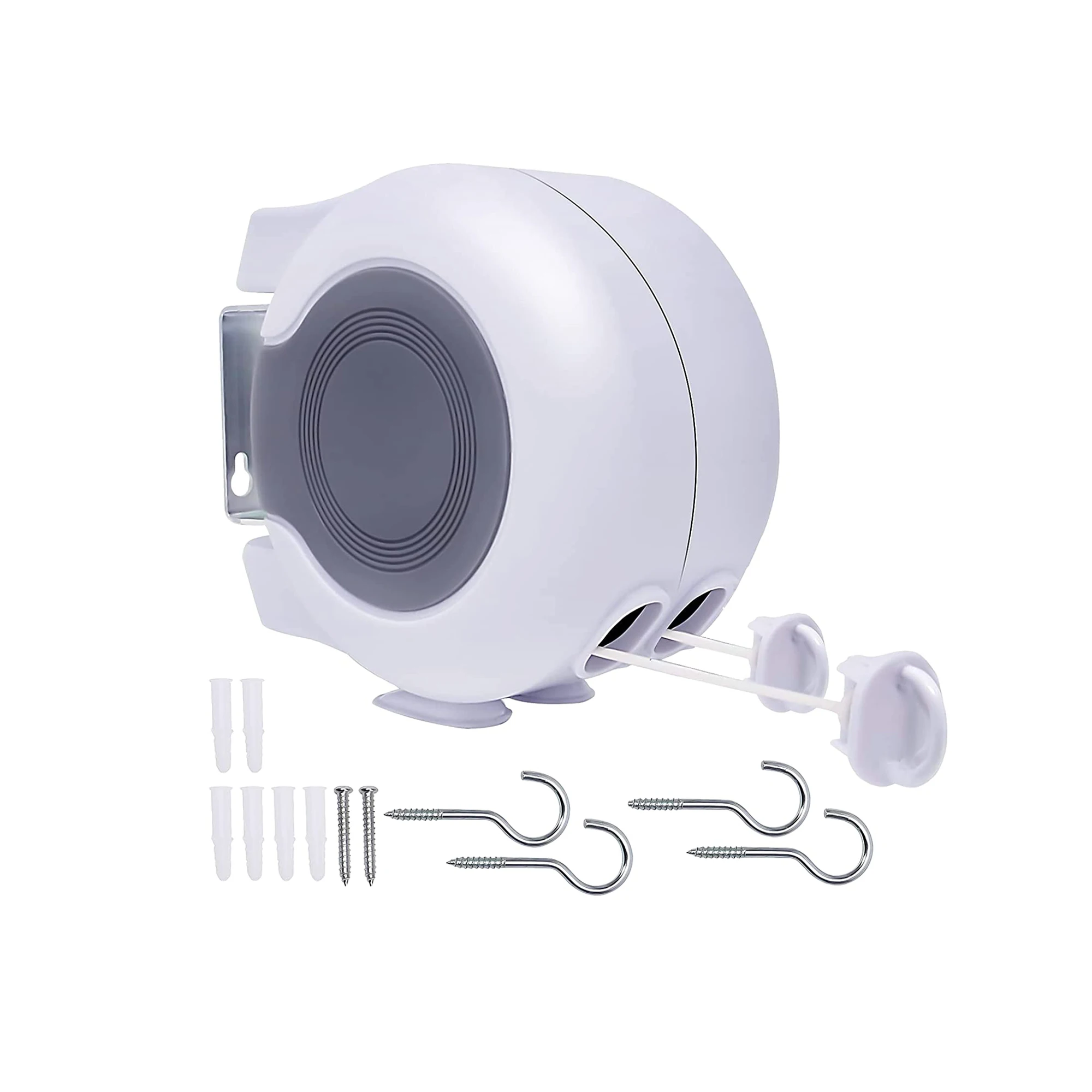 Выдвижная тканевая леска, 26 м, настенная компактная подвесная сушильная леска для одежды, двойные веревки