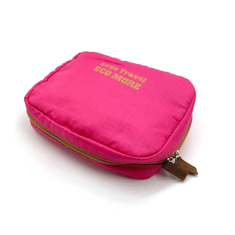 Eco Friendly Material Recycled PET Rpet Travel Toiletry Bag Sustainable RPET Fabric Mens Wash Bag