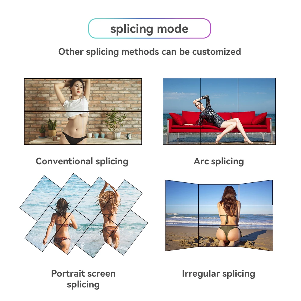 46 49 55 65 inch Ultra Narrow Bezel Multi Screen LCD Video Wall with Professional Video Wall Processor