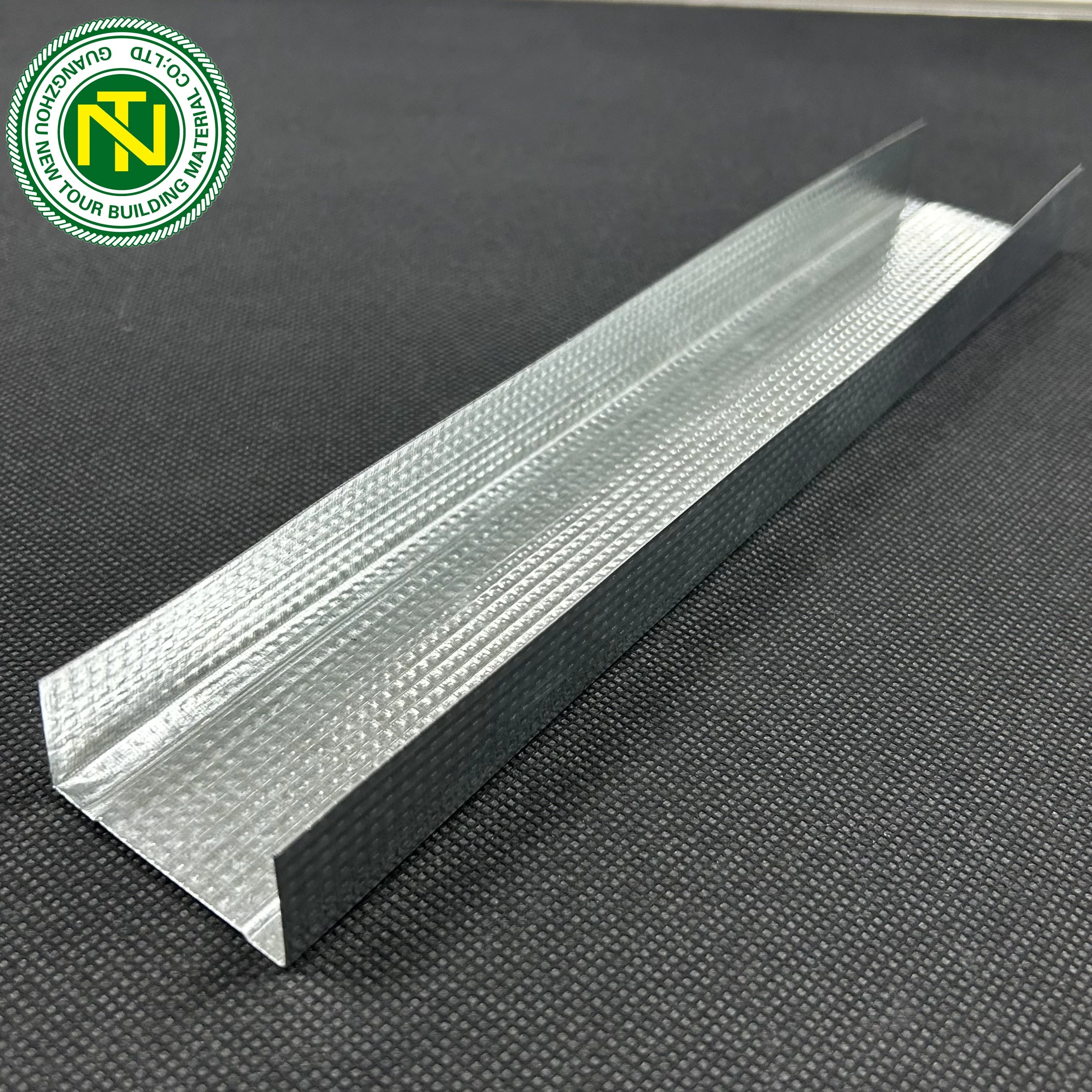 good price building material galvanized steel drywall profile stretch ceiling metal stud tracks for wall partition 50 mm width