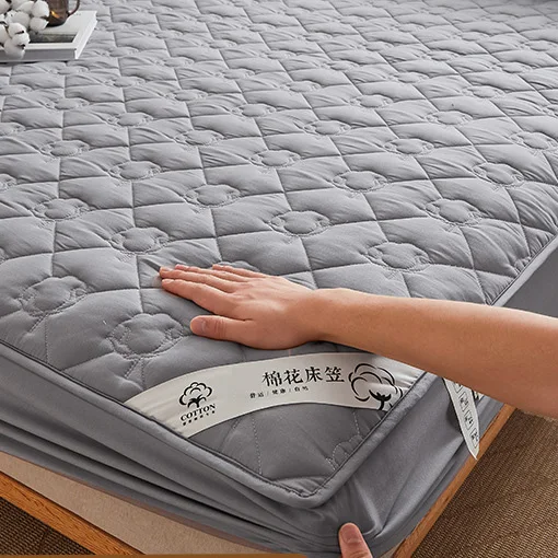 Wholesale Hot Selling Quilted Cotton Mattress Protector Waterproof Bed Cover Mattress Protector Cover