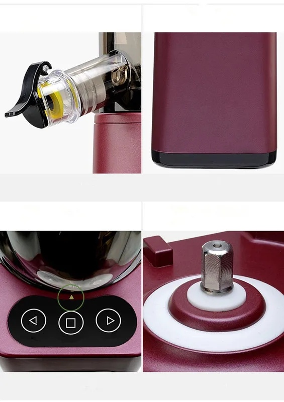 Masticating juicer extractor slow juicer maker electric juicing vertical stand for fruit