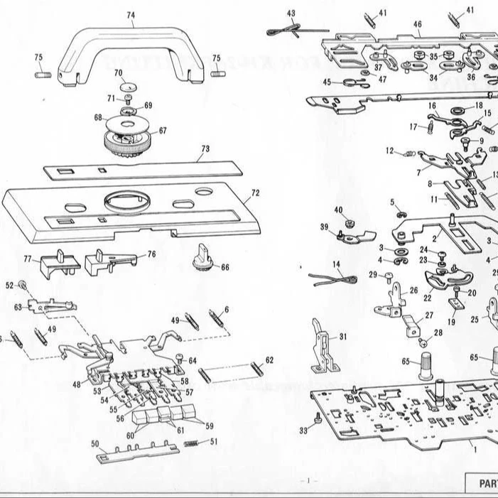 Запасные части для вязальной машины KH260, аксессуары для одиночной швейной машины