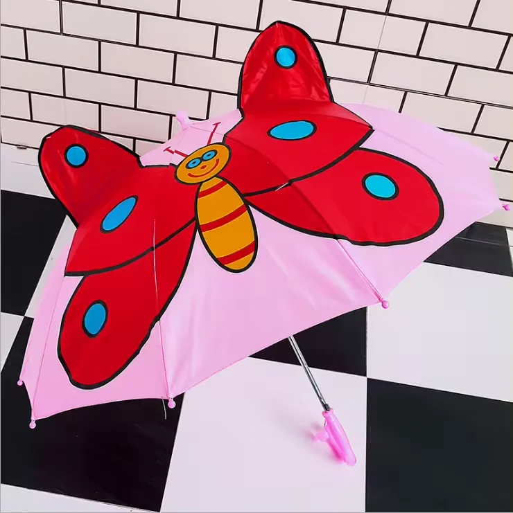 Cute Cartoon Umbrella Kid Animation Creative Long-handled 3D Ear Modeling Kids Umbrella For Children Boys Girls umbrella factory