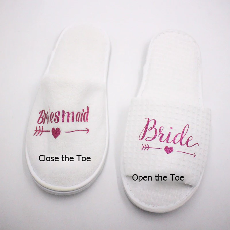 J-329 Hen Night Bachelorette Party Supplies Bridesmaid Bride Spa Soft Wedding Slipper