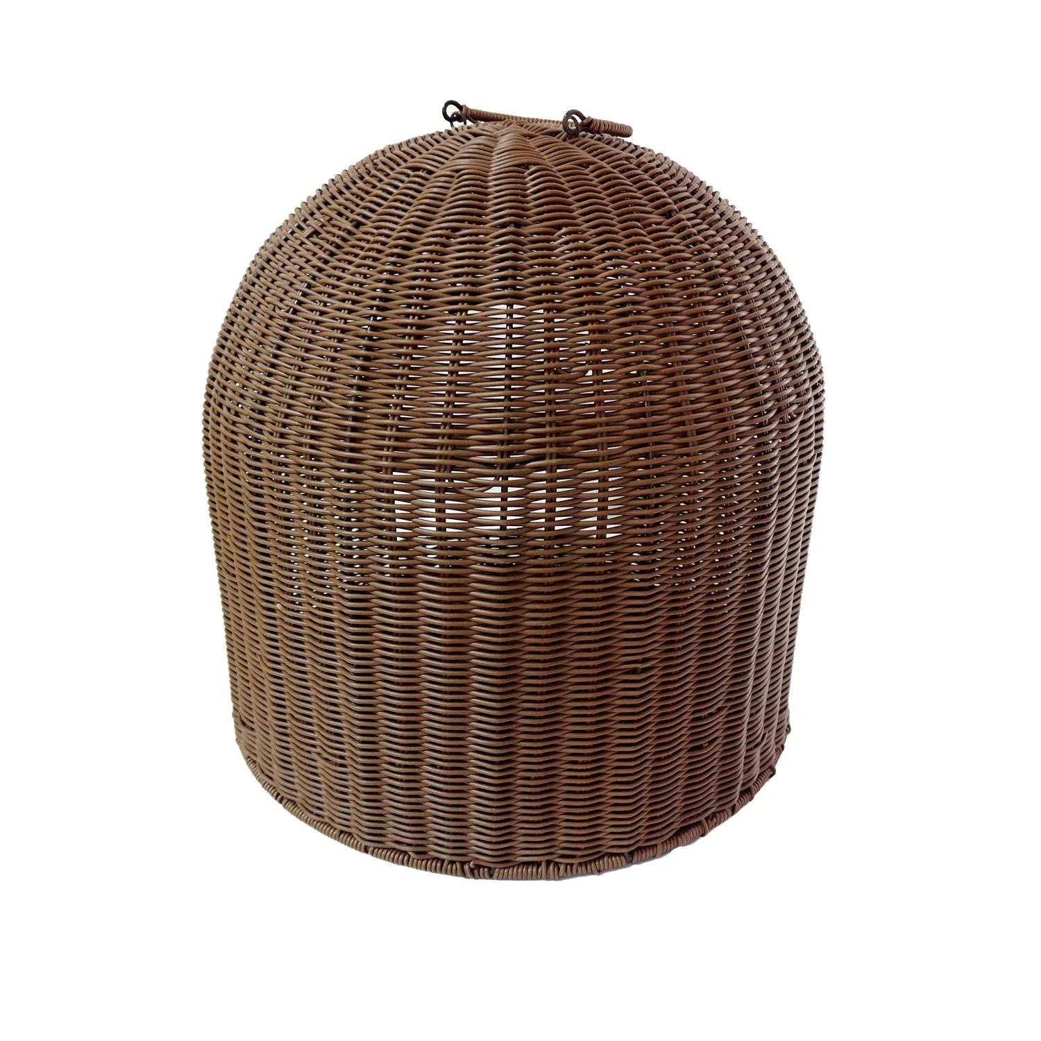XH Luxury Handmade weaving Plastic Rattan resin wicker Woven Washable dog home cat Kennel house with mattress Pet cages basket