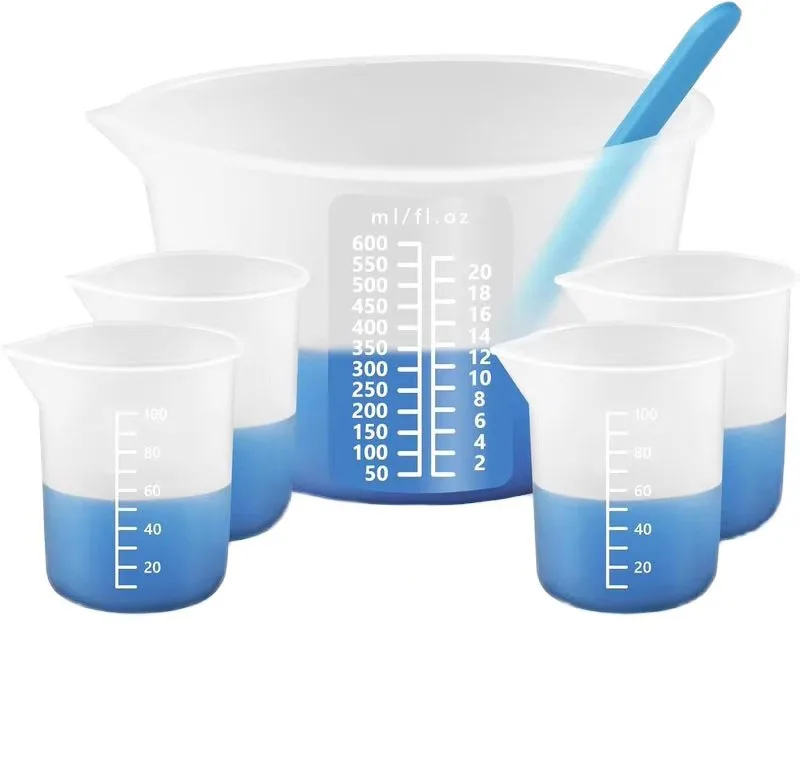 Оптовая продажа Силиконовые Измерительные Чашки для жидкостей с логотипом на заказ мерная чашка двойной мерой эпоксидной смолы
