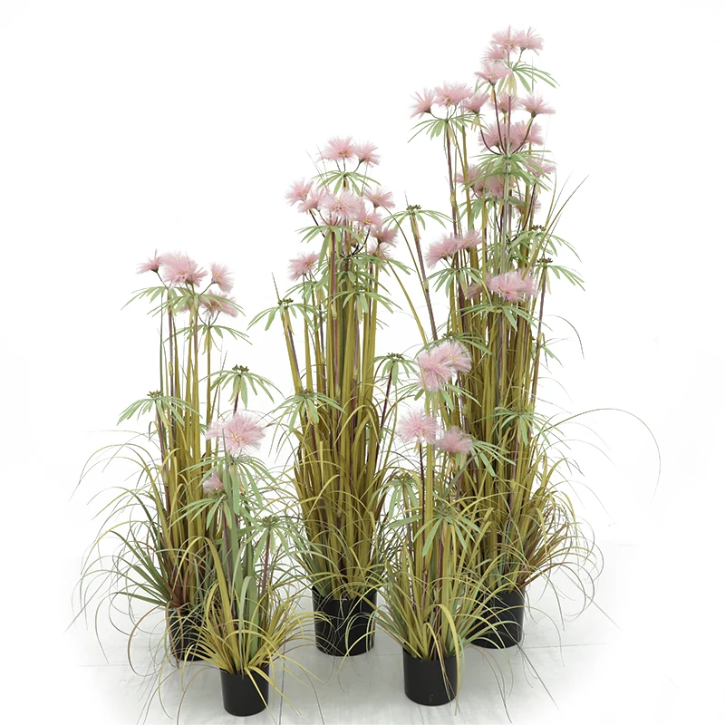 CC Factory New Design Faux Spring Onion Grass in Pot Plastic Artificial Plant for Home Decoration 037