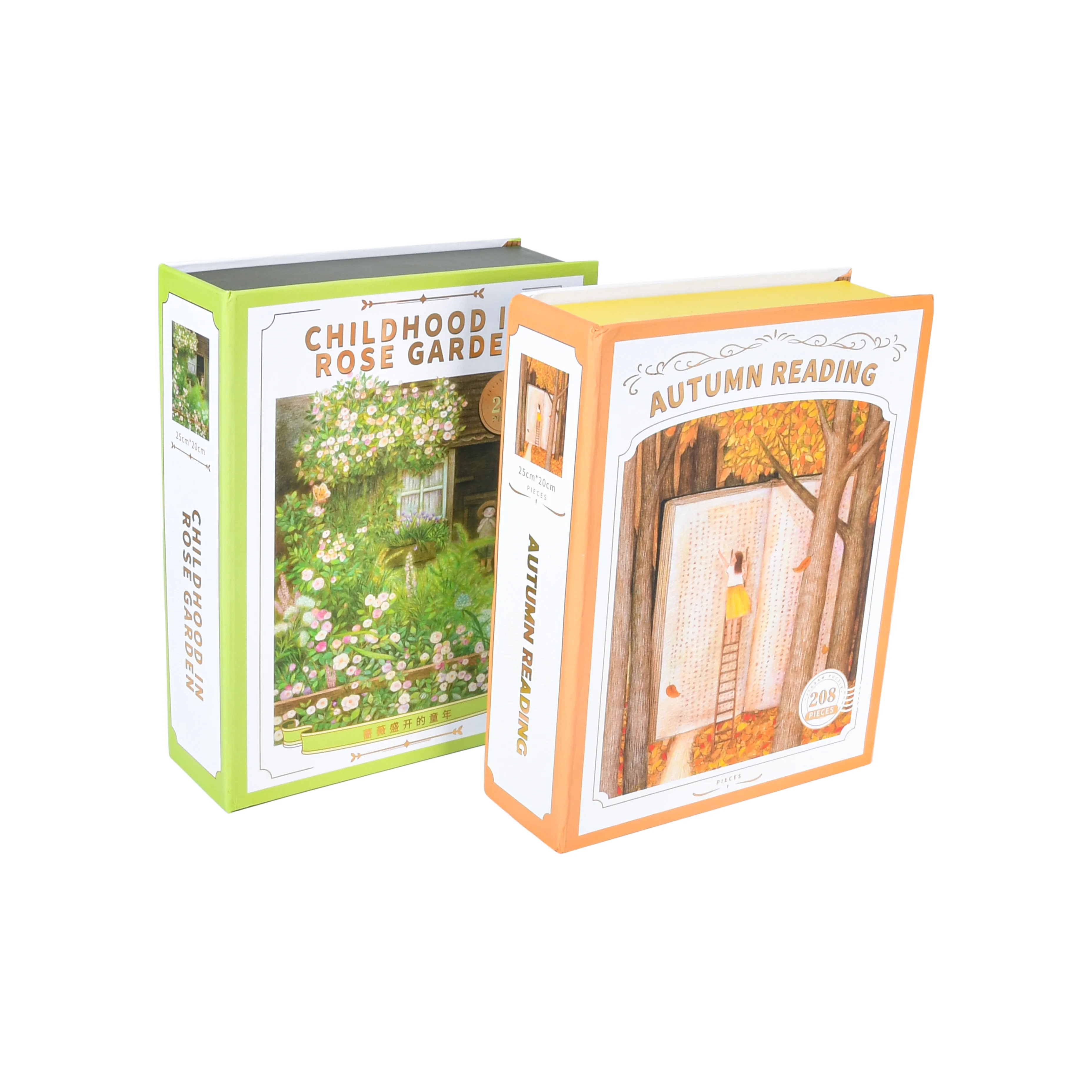 Custom print adult high quality 500 1000 pieces adult jigsaw puzzle game with magnetic puzzle box