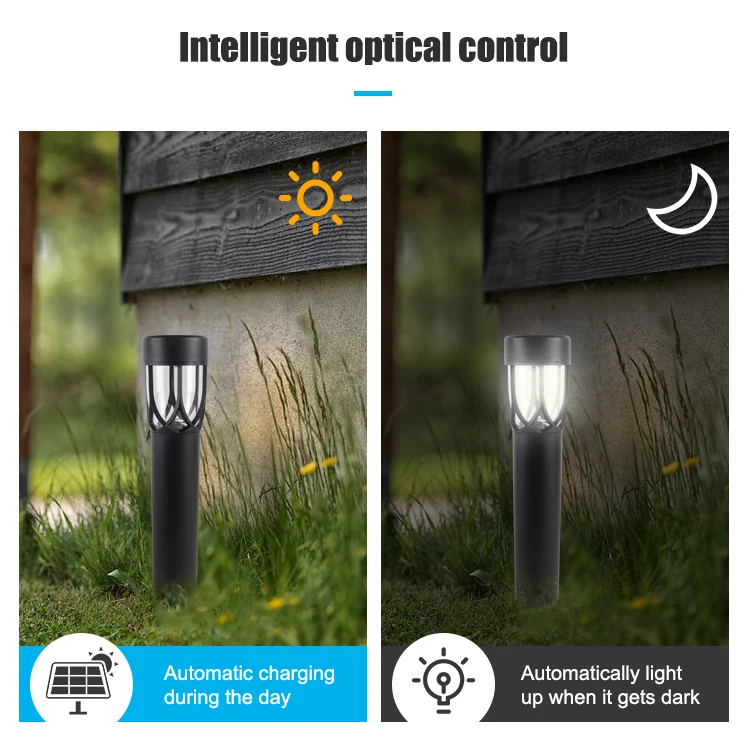 New Design Outdoor Warm White Lights Led Pillar Lamp Solar Power Light For Front Door Yard Garage Garden