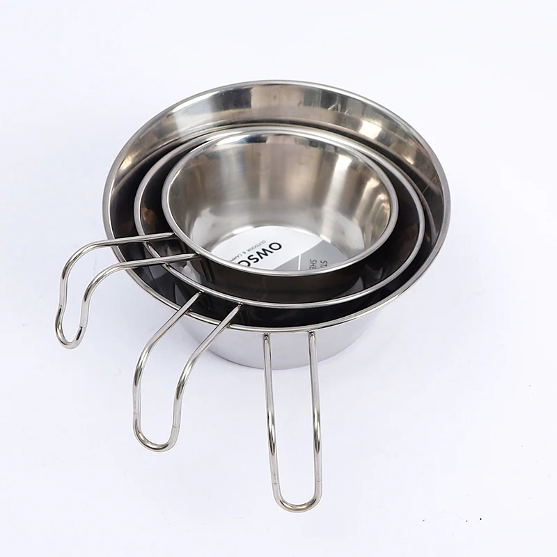 Stainless Steel Set of 3 Pieces Single Handle Wide Mouth Measuring Cup Outdoor Camping  Wide mouth measuring cup outdoor camping