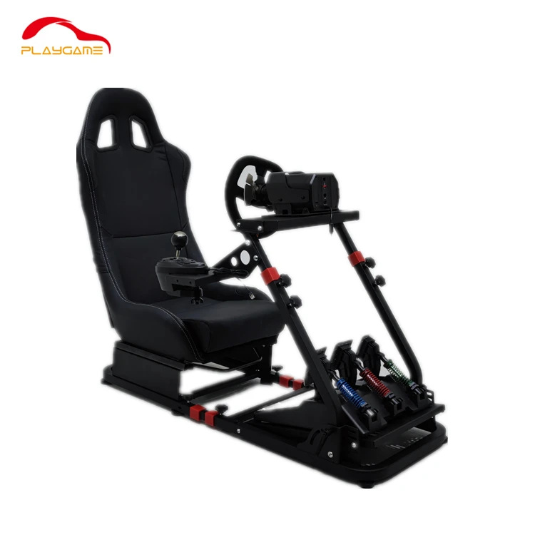 Adjustable Bucket Seats Simulator Accessories Seat Pedals Shifter Simulator Steering Race Play Game Cockpit Sim Racing