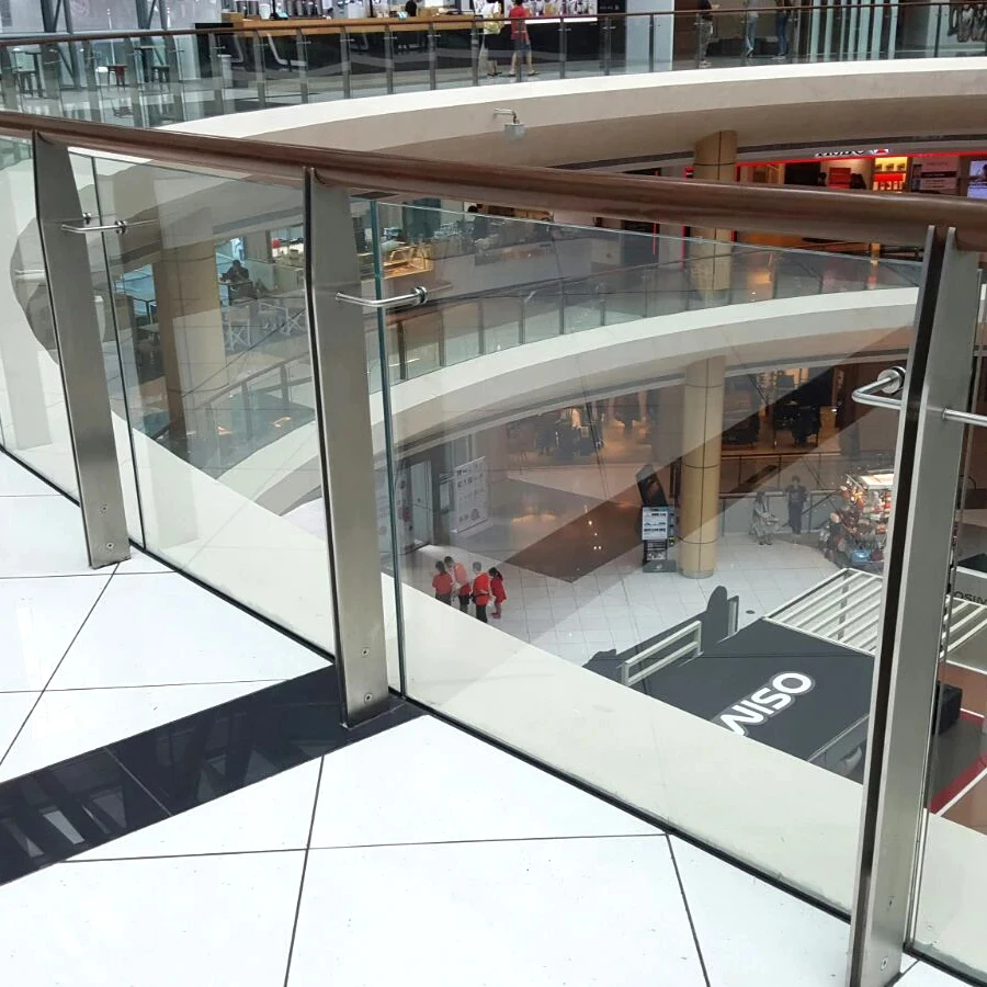 Hot sale Modern and Durable  Side or Floor Mounted Balcony Balustrade Glass Railing with 12mm Tempered Glass for U.S. and Canada