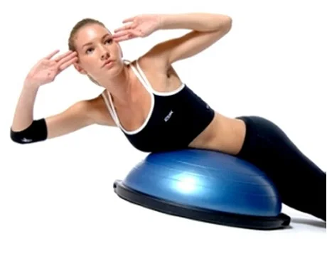 Tking High Quality Customized 58cm Explosion Proof Thickened Fitness Half Pilates Balance Bosuing Yoga Ball Bosus Ball