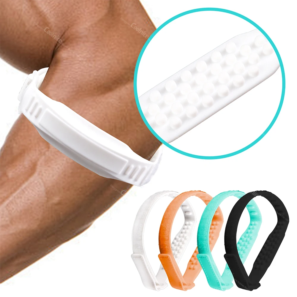 Best Selling Product 2024 Non-slip Massage Tendon Strap Silicone Support Elbow Protector for Men Women