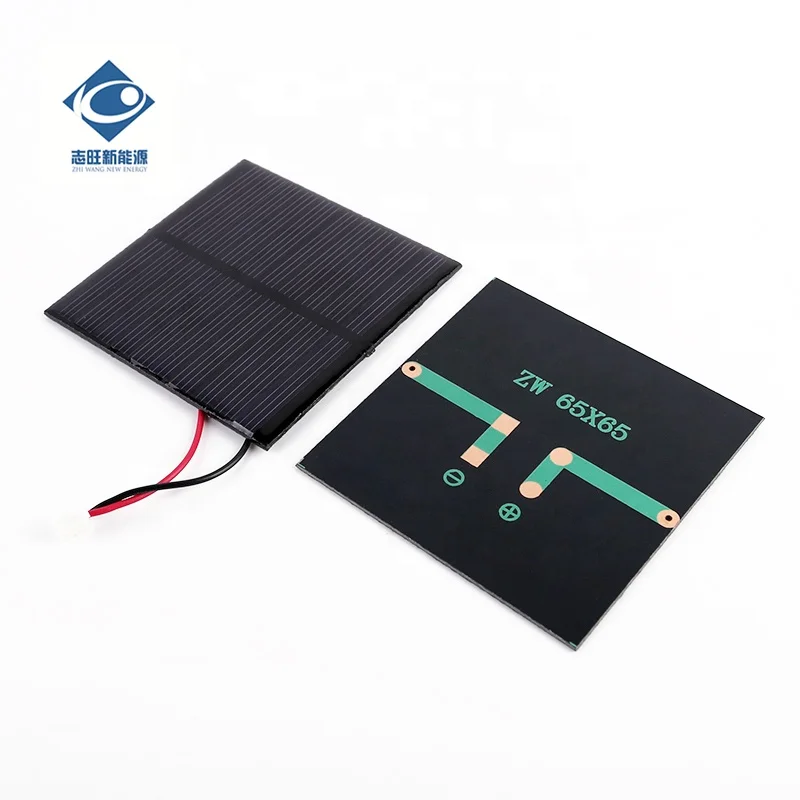China Manufacturer 5V 0.58W Epoxy Resin Mini Solar Panel ZW-6565-5V High Efficiency Pcb Brand Solar Panel