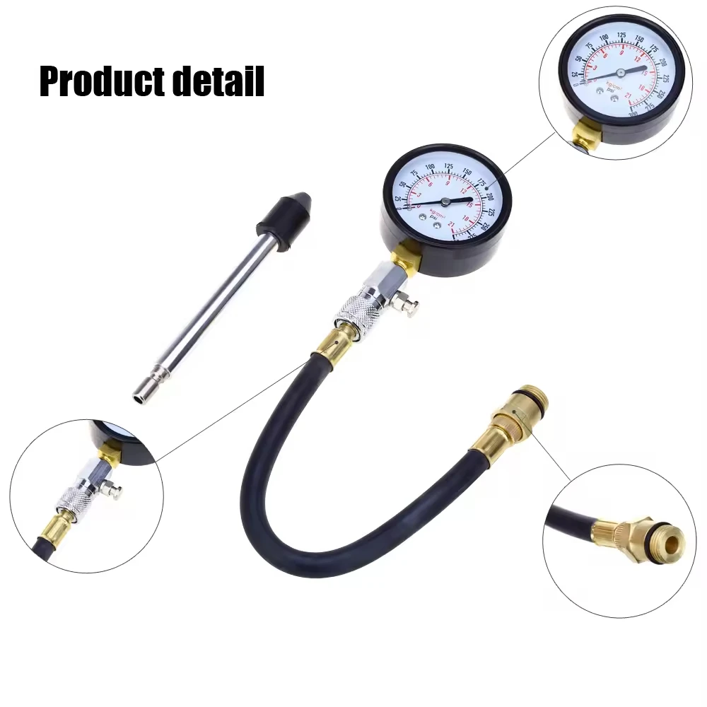 High Pressure Automotive Oil Meter Gasoline Cylinder Pressure Gauge Measuring Device For Hydraulic Cylinder