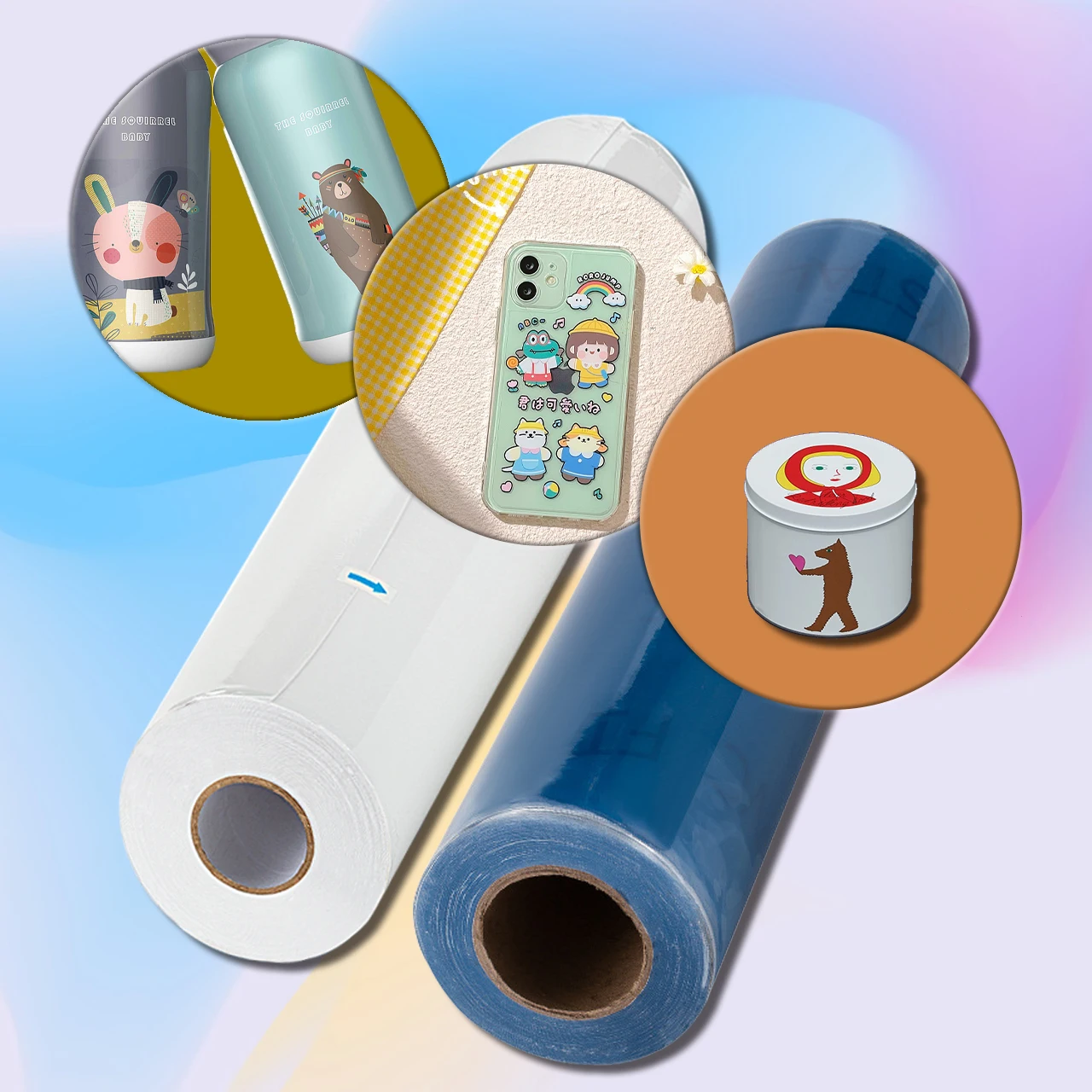 A3 UV DTF AB PET Film Roll 30*100cm 60x100cm AB Transfer Film for Sticker Printing