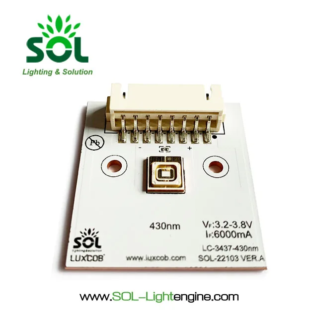 Chip technology: UX:3 120 Degrees 430nm Deep Blue LED Microscope Light