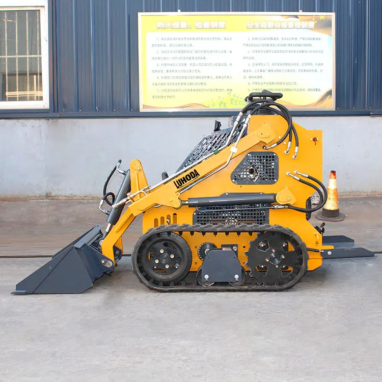 Free Shipping!!! EURO 5 EPA Recruit agent SH50 Mini Skid Steer Loader With Cabin Rated Load 500kg Bucket Width 1400mm