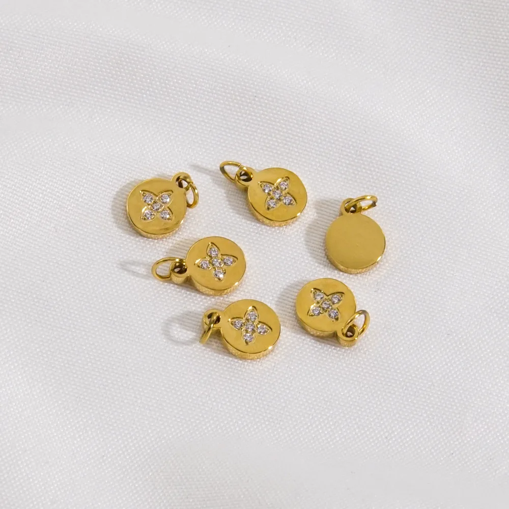 B3270 Wholesale cc charm parts high quality stainless steel charms necklace charm jewelry
