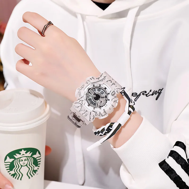 Wholesale 3atm Digital Montre Femme Reloj Digital Barato Watch for men Glass Plastic Unisex Rubber Round digital watches