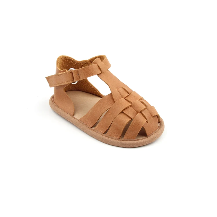 Shenzhen Wholesale Baby Summer Genuine Leather Infant Sandal Girls Shoes