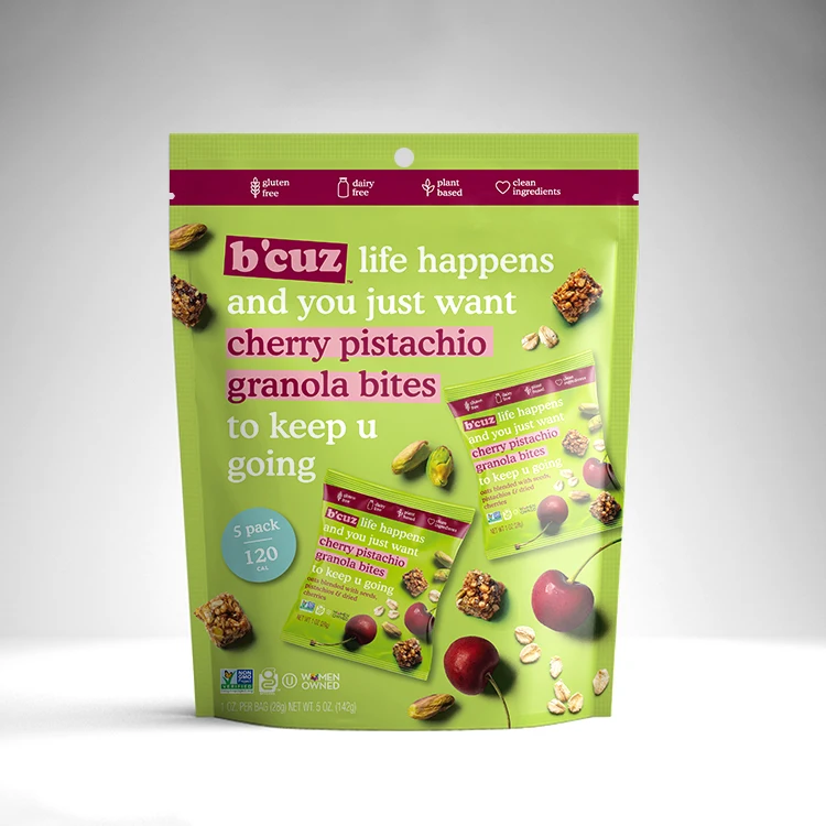 Custom Logo Plastic Dried Fruit Package Pouch Dry Food Packaging Snack Cashew Nut Bag