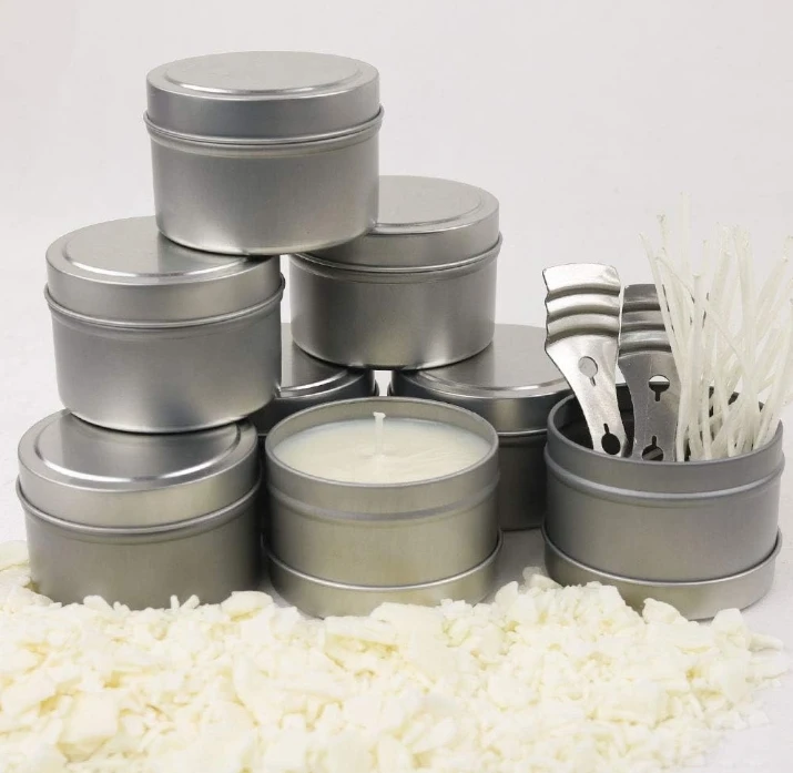 2 Oz 4 Oz 6 Oz 8 Oz 16 Oz Metal Container For Candle Metal Tin Cans For Candles Metal Tin Candle Jar Empty