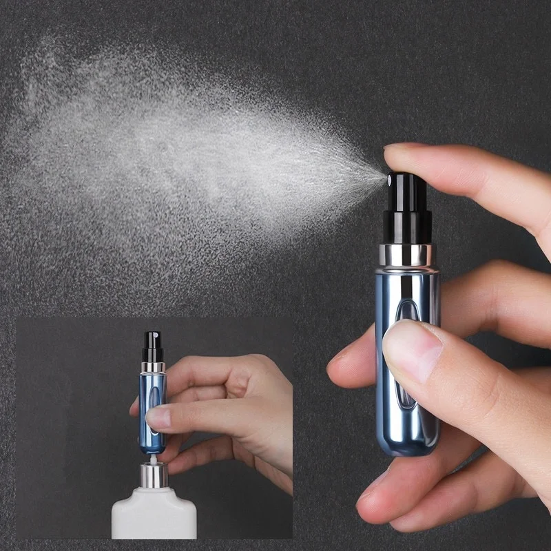 5ml Mini Perfume Atomizer Refillable Perfume Bottles Travel Sized Aluminum Perfume Atomizer Spray Bottle