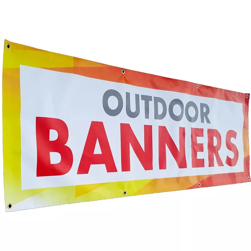 Custom Pattern Logo No Fade PVC Printing Flag Black Back PVC Big Vinyl Banner
