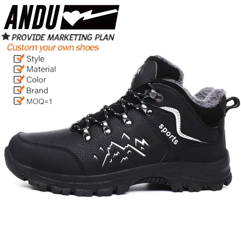 New Arrival Hiking Shoes Mountain Sport Shoes Wholesale for Comfortable Waterproof Men Winter Snow Hiking Boots Shoes