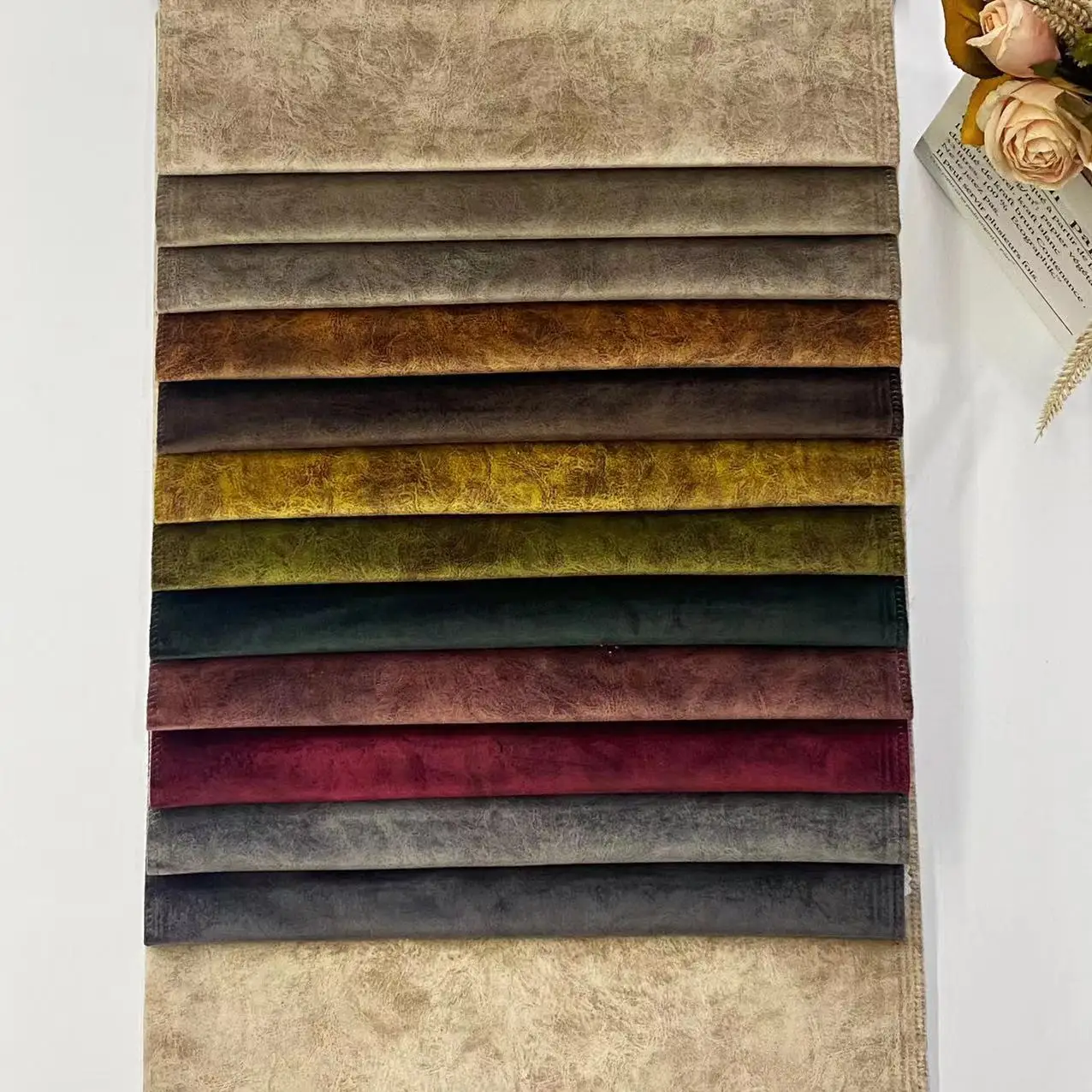 Waterproof Home Decor Fabric 100%Polyester Warp-knitting Printed Holland Velvet Fabric For Sofa Furniture Velboa Plush Fabric