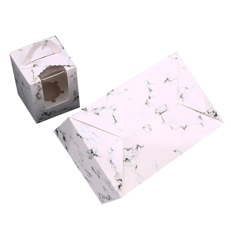 Customized logo personalized box packaging christmas gift paper mini small cake slice box for  bakery macaron