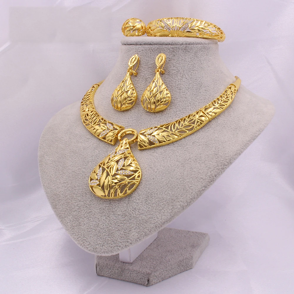 Duoying OEM fashion jewelry sets made in china wholesale italian gold jewelry set wedding jewelry sets