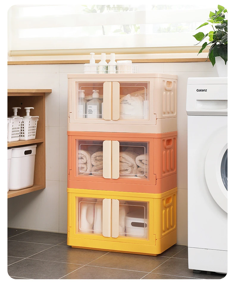  Детский шкаф Smart-Furn 72L детский складной для хранения игрушек пластиковая открывающаяся дверь Книжная стойка мебель органайзер