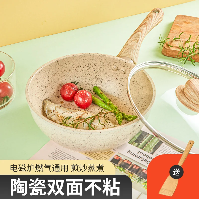Top Selling handle kitchen soup non-stick Stone Pan