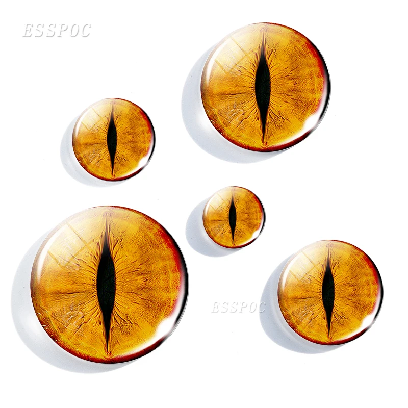 12MM/16MM/20MM/25MM/30MM DIY Glass Cabochon Evil Dragon Eyes Pendant Jewelry Findings Craft Supplies Creative Accessories