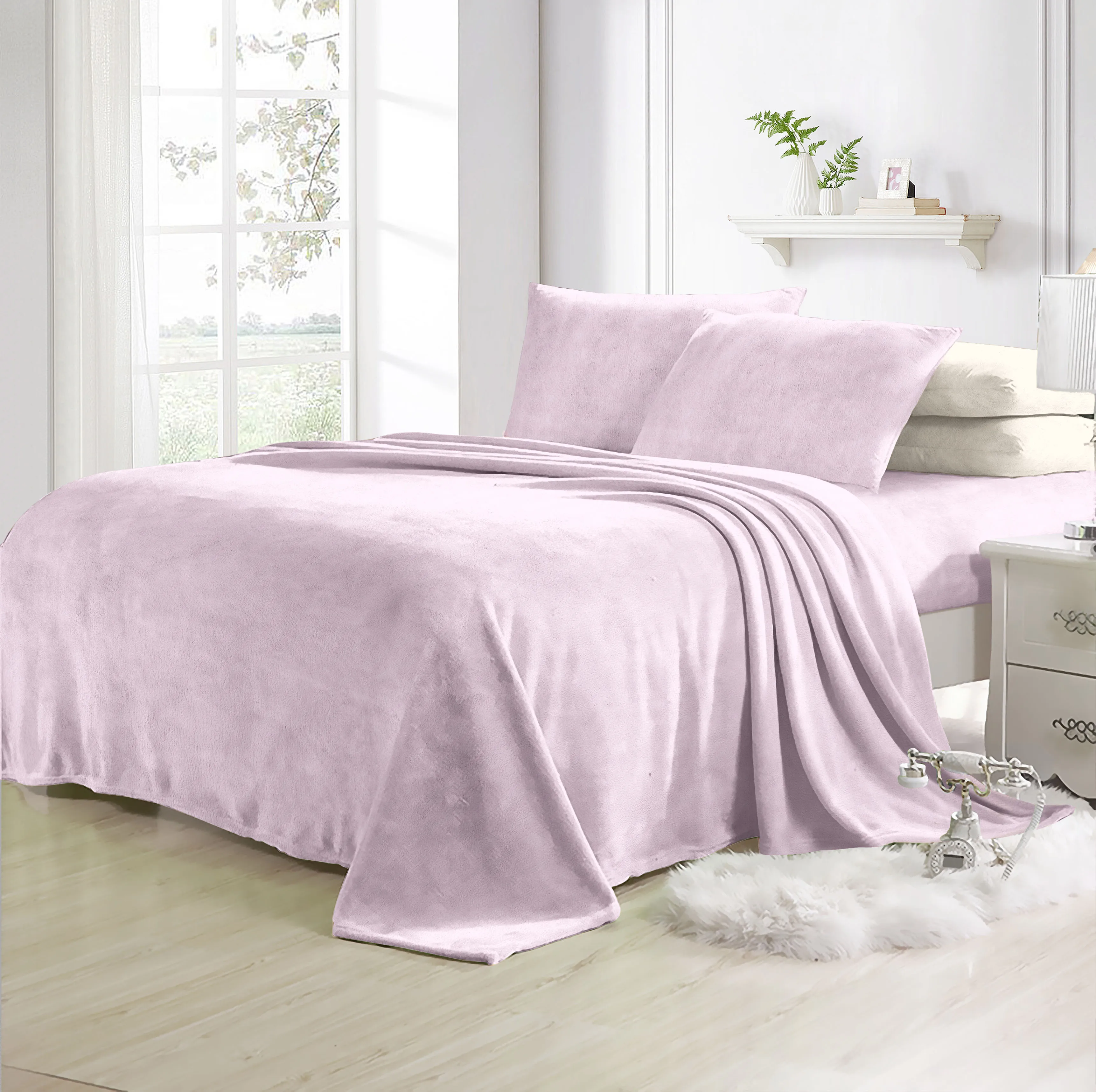 Wholesale High Quality Microfiber Flannel Sheet Set Bedroom Sets Sheets Hotel Sheet Set For Home