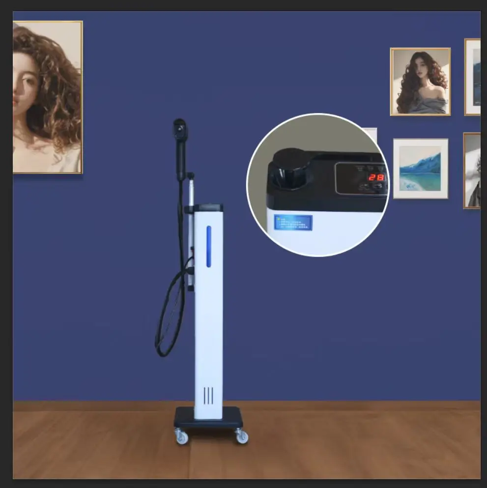 Synteth factory price salon barber shop 220-240V modern design vertical nano mist spa blue light sprayer hair steamer machine