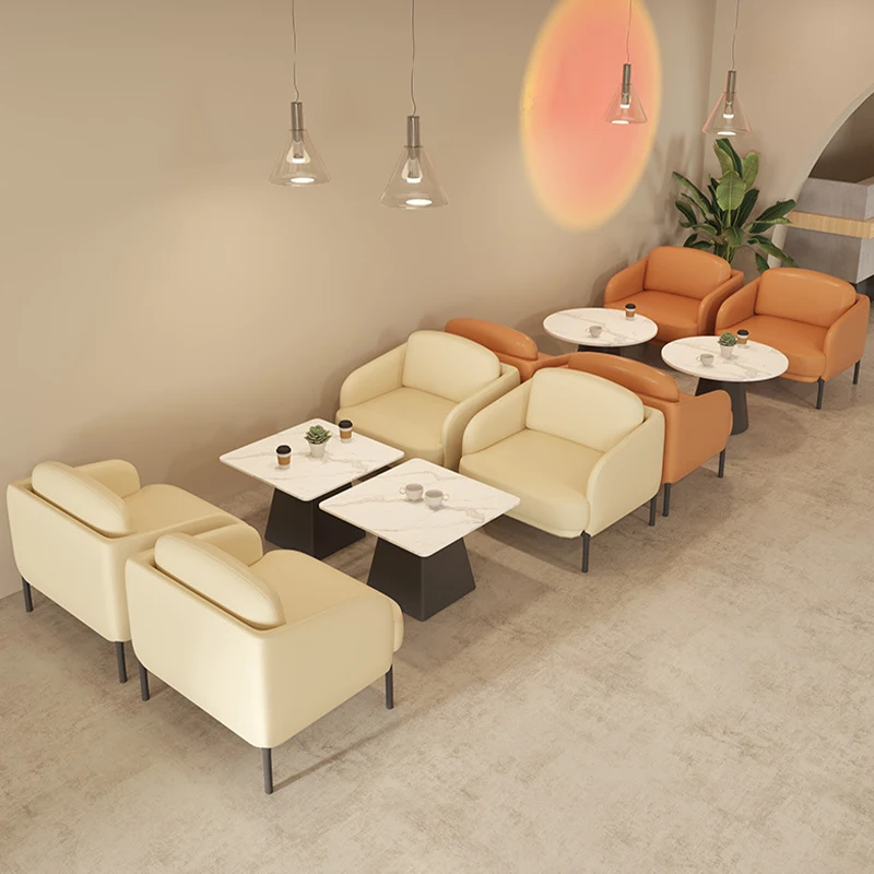 Milk tea shop sofa simple rest area studio dessert shop book bar reception negotiation casual cafe table and chairs