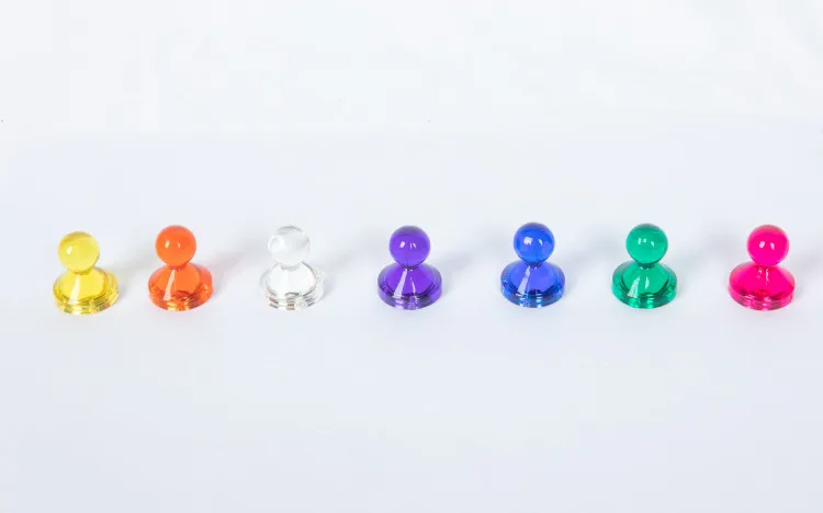 Colorful Refrigerator magnetic nail magnet acrylic plastic pushpin