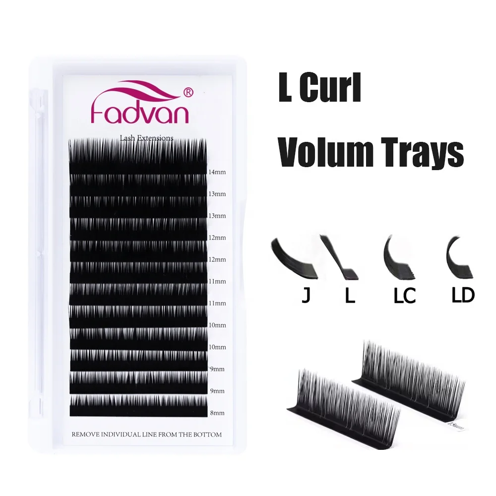 Volume Eyelash Extension Cashmere Vegan/7-15mm 0.03 0.05 0.07 C D  Matte Black /Korean PBT Fiber Volume Lash Extension Trays