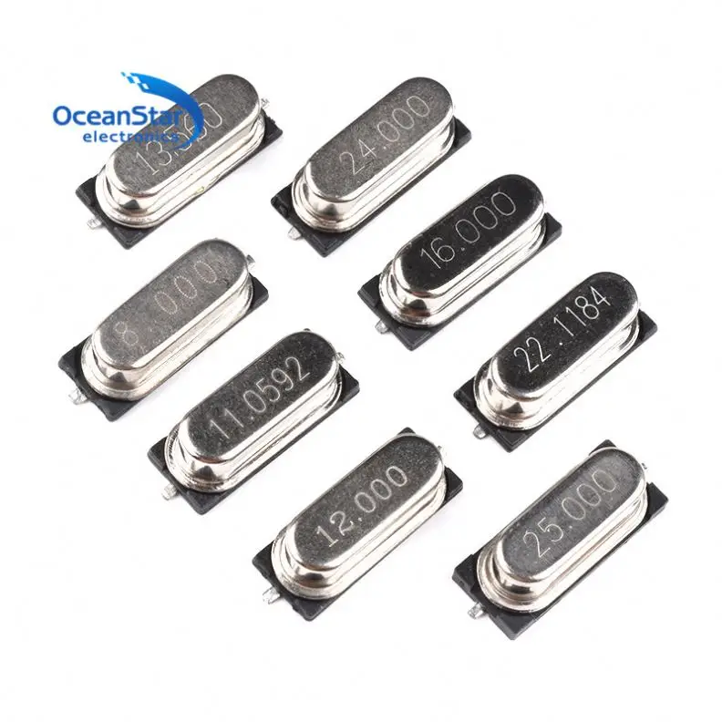 SMD 49SMD Тип кристалл 8 МГц 10 МГц 11,0592 МГц 12 МГц 12,288 МГц пассивная кристальная точность 20PF 20PPM