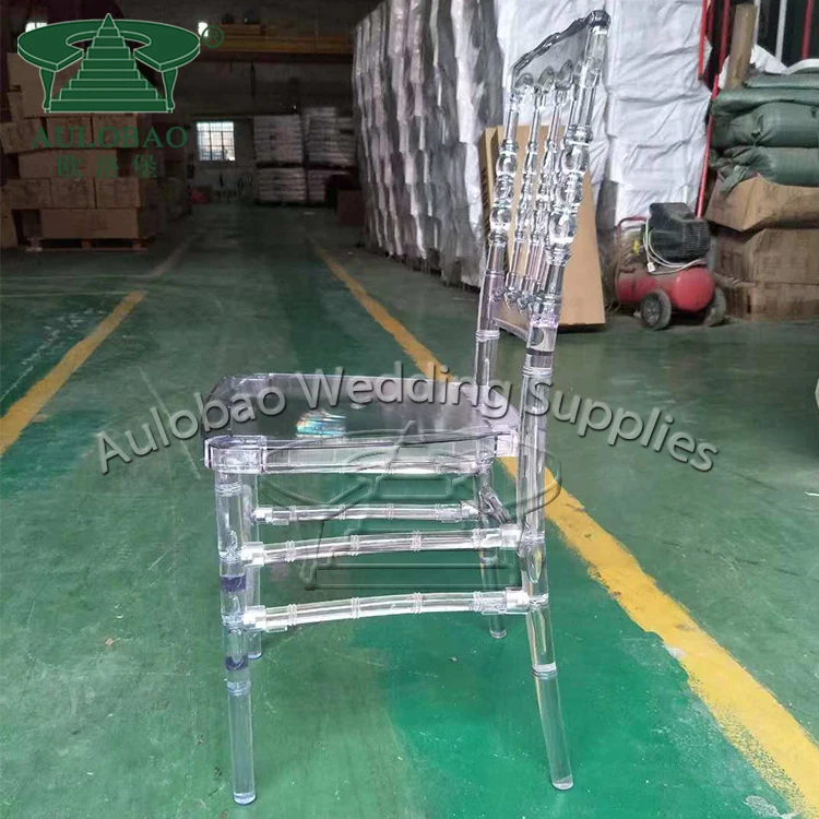 Hotel furniture clear plastic acrylic wedding chiavari chair with cushion