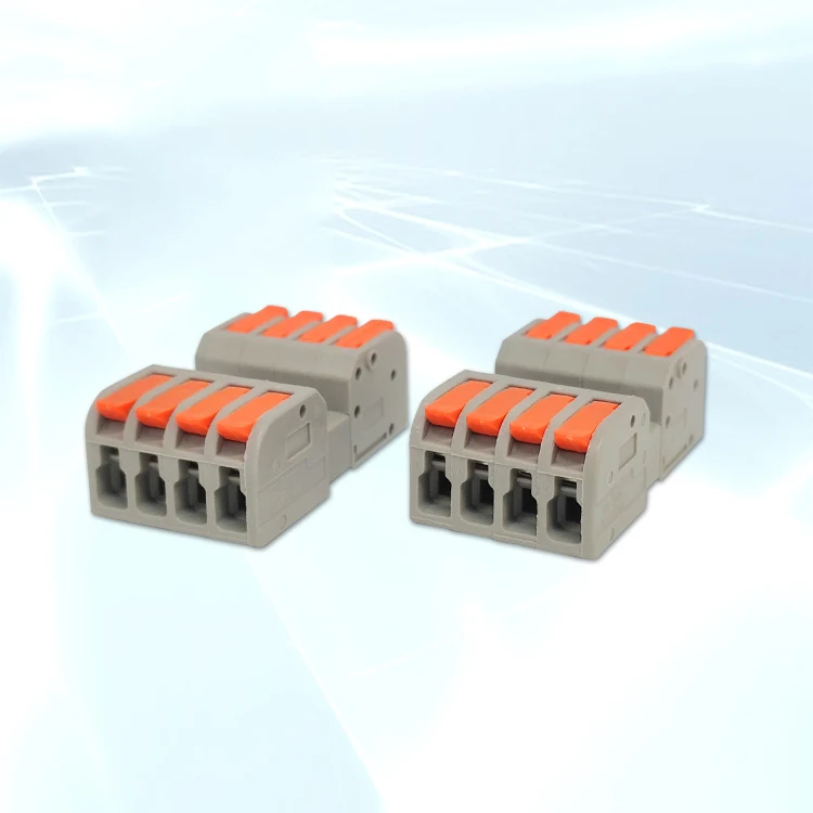 2604D quick connection terminal Four in four out  Double plug-in quick connector for household use Painless handle 4P